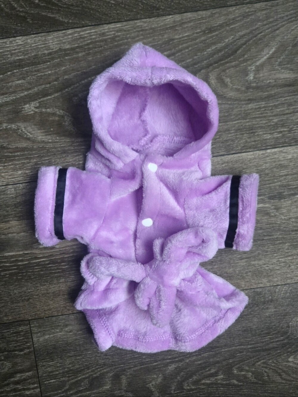 Petyoung Pet Hooded Purple Plush Bathrobe Medium NWOT